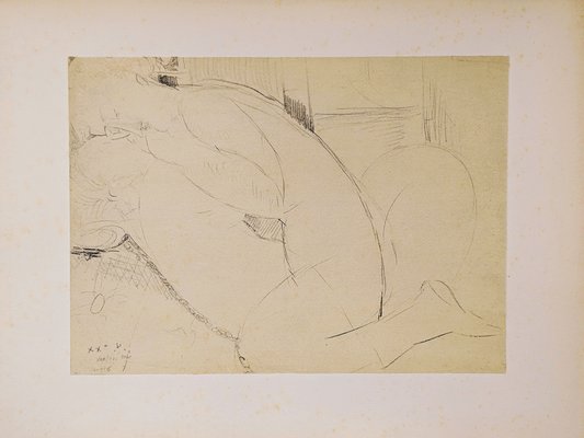 Amedeo Modigliani, Nude, Lithograph on Arches Vellum Paper-NRC-1787771