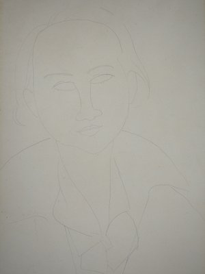 Amedeo Modigliani, Portrait of Elena, 1917, Original Drawing-KHH-1200815