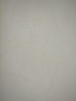 Amedeo Modigliani, Portrait of Elena, 1917, Original Drawing-KHH-1200815