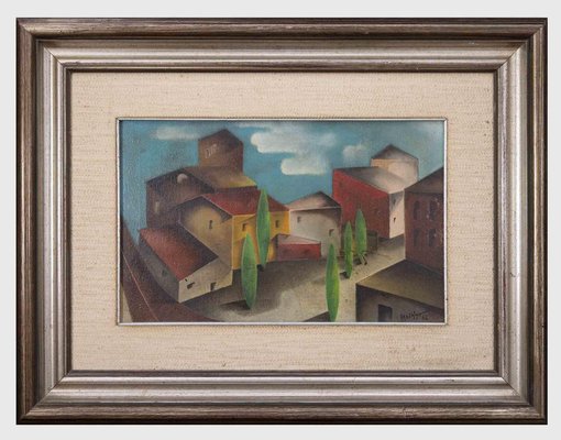 Amelia Claudio Mossino, Houses, Oil on Canvas, 1964-ZCI-1163019