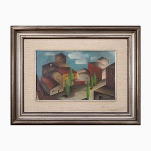 Amelia Claudio Mossino, Houses, Oil on Canvas, 1964-ZCI-1163019