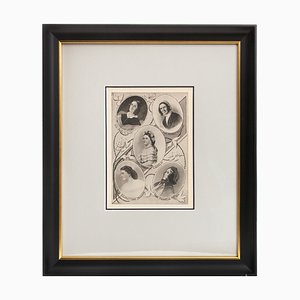 America's First Ladies of the 19th Century (1845-1865), Lithograph, Framed-FSD-1107210