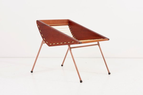 American DIY Studio Stool with Copper Pipes and Webbing, 1960s-SFD-1232345