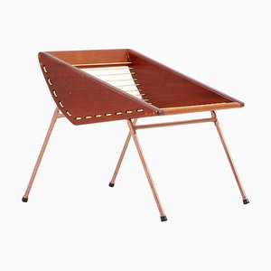 American DIY Studio Stool with Copper Pipes and Webbing, 1960s-SFD-1232345