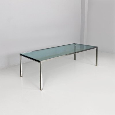 American Modern Glass and Steel Luar Coffee Table attributed to Ross Littell, 1970s-GDD-2035231