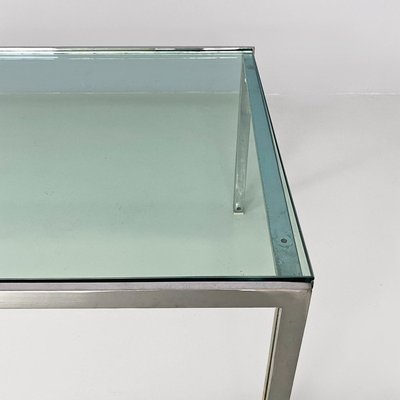 American Modern Glass and Steel Luar Coffee Table attributed to Ross Littell, 1970s-GDD-2035231