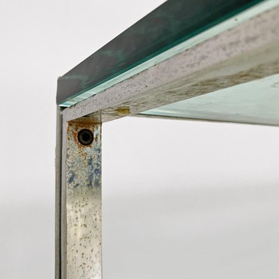 American Modern Glass and Steel Luar Coffee Table attributed to Ross Littell, 1970s-GDD-2035231