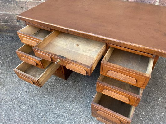 American Office Desk in Oak, 1950s-GQM-1277841