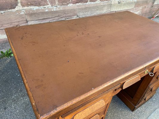 American Office Desk in Oak, 1950s-GQM-1277841