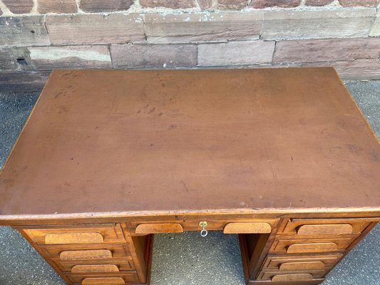 American Office Desk in Oak, 1950s-GQM-1277841