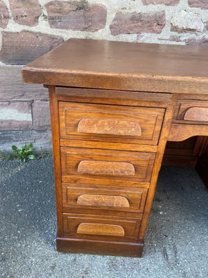 American Office Desk in Oak, 1950s-GQM-1277841