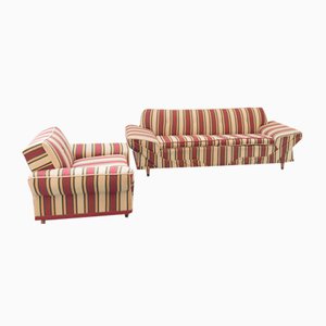 American Sofa and Armchair, 1970s, Set of 2-KNM-1736726