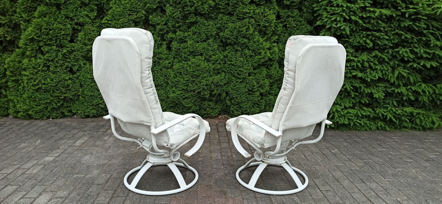 American Terrace Swivel Rocking Armchairs from Homecrest, 1980s, Set of 2