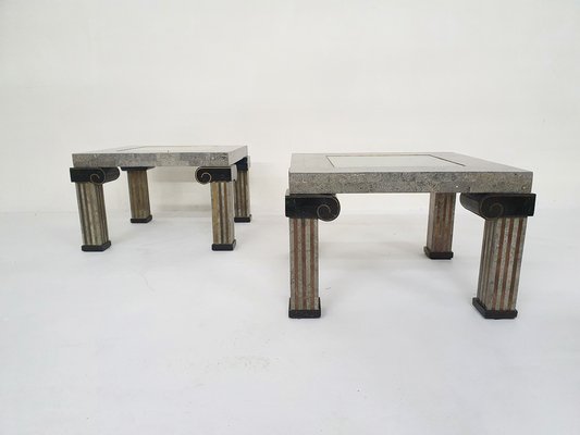 American Tesselated Coffee Tables attributed to Maitland Smith, 1980s, Set of 2-ZO-1791481