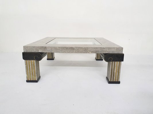 American Tessellated Coffee Table attributed to Maitland Smith, 1980s-ZO-1791478