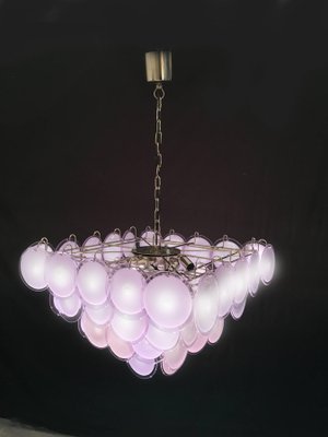 Amethyst Murano Disc Chandelier, 1970s-MBH-1032366