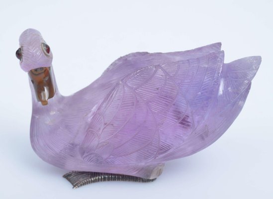 Amethyst Swan Figurine-WVL-2022425