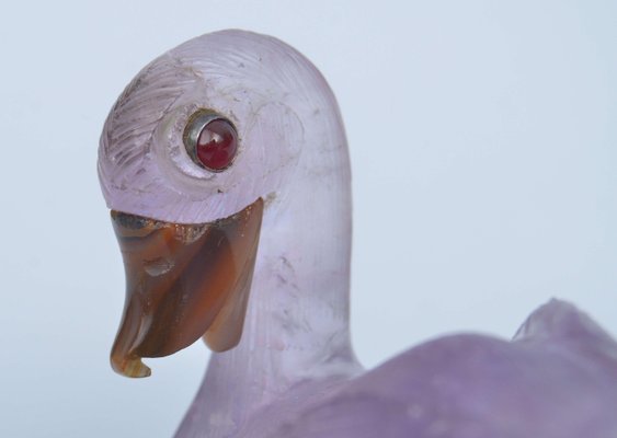 Amethyst Swan Figurine-WVL-2022425