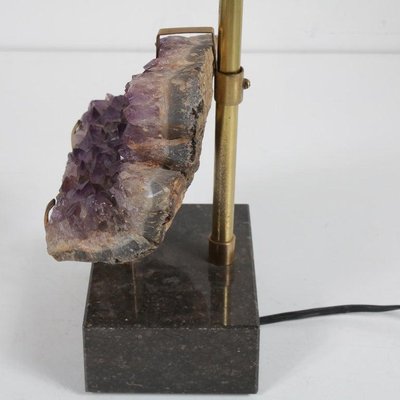 Amethyst Table Lamp in the Style of Willy Daro, 1970s-GG-601349