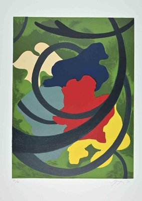 Amintore Fanfani, Abstract Composition, Original Screen Print, 1972-ZCI-1407722