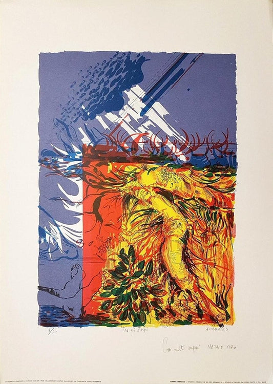 Among the Brushwood - Original lithograph by G. Ambrogio - 1970 1970