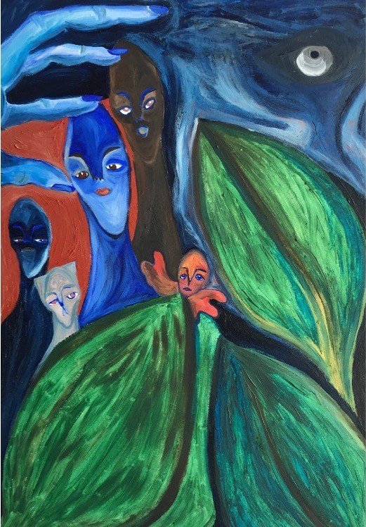 Amor De Agua, La Nuit, 2020, Oil on Paper