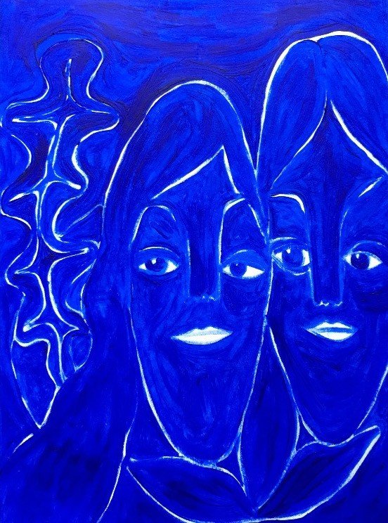 Amor De Agua, Two Sisters, 2020, Pigment on Paper