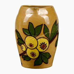 Amphora Enameled Ceramic Vase by G. Matricardi Ascoli Piceno-RAQ-1774944