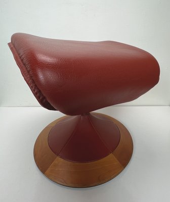 Amsterdam Leather and Wood Ottoman attributed to Torben Olsen, 1980s-WZZ-1447677