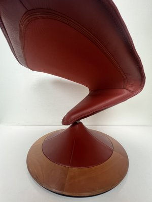 Amsterdam Leather and Wood Ottoman attributed to Torben Olsen, 1980s-WZZ-1447677