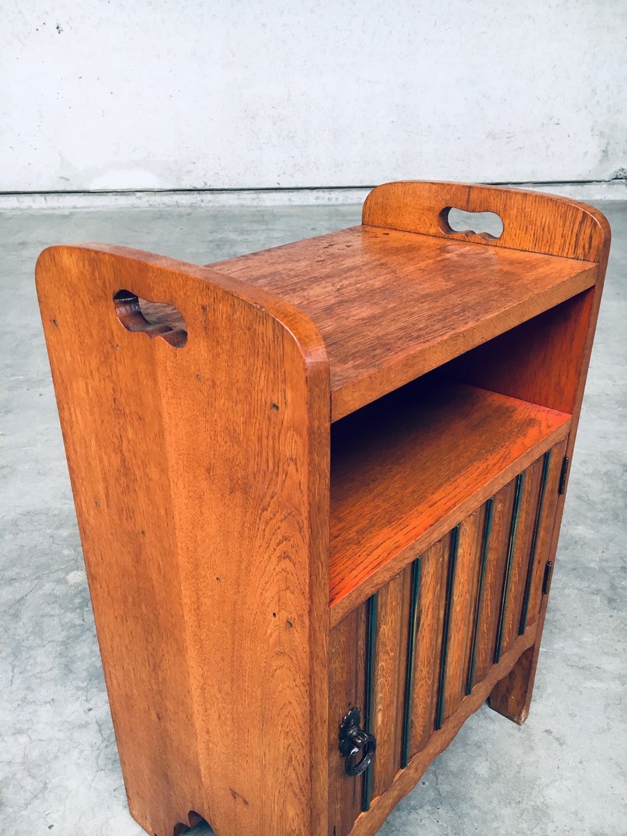 Amsterdam School Bedside Cabinet, Netherlands, 1920s