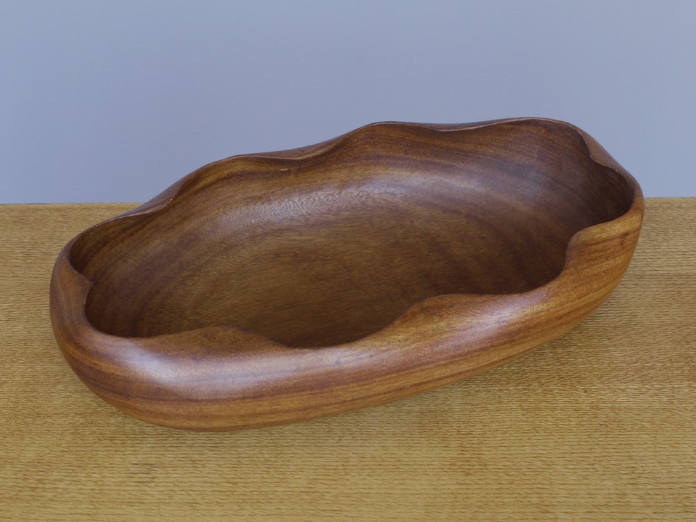 Amsterdam School Bowl in Teak, 1930s