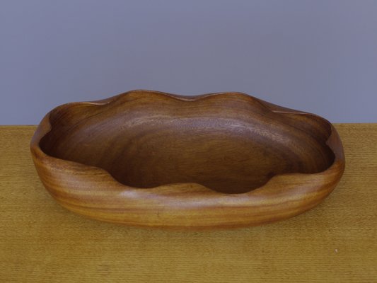 Amsterdam School Bowl in Teak, 1930s