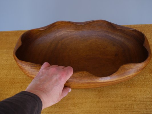 Amsterdam School Bowl in Teak, 1930s-MB-1271235