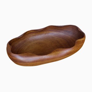 Amsterdam School Bowl in Teak, 1930s-MB-1271235