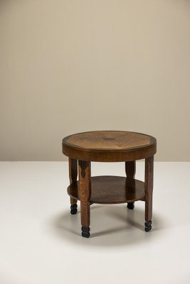 Amsterdam School Coffee Table in Oak and Coromandel Details, 1930s-UQV-1811037