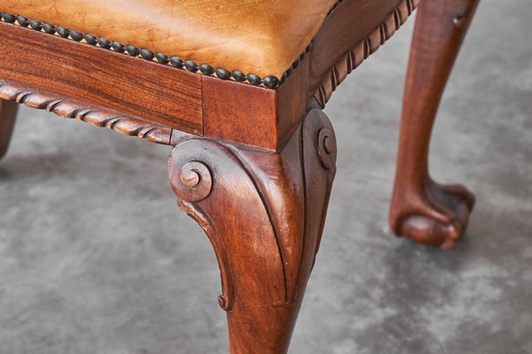 Amsterdam Side Chairs in Patinated Cognac Leather from T Woonhuys, 1930s, Set of 2-FEW-2042353