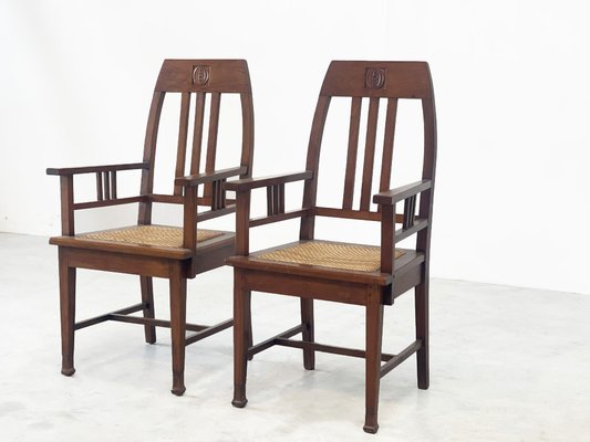 Amsterdamse School Easy Chairs, 1950s, Set of 2-XLH-1779827