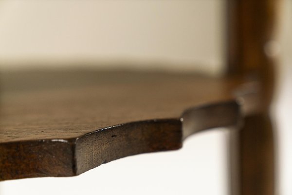 Amsterdamse School Round Side Table in Oak, Netherlands, 1930s-UQV-1706373