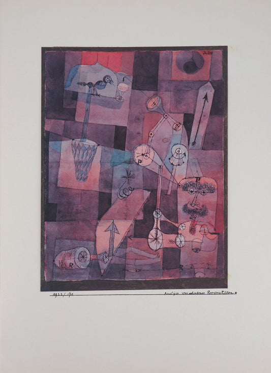 Analysis of Diverse Perversities Lithograph and Stencil after Paul Klee, 1964