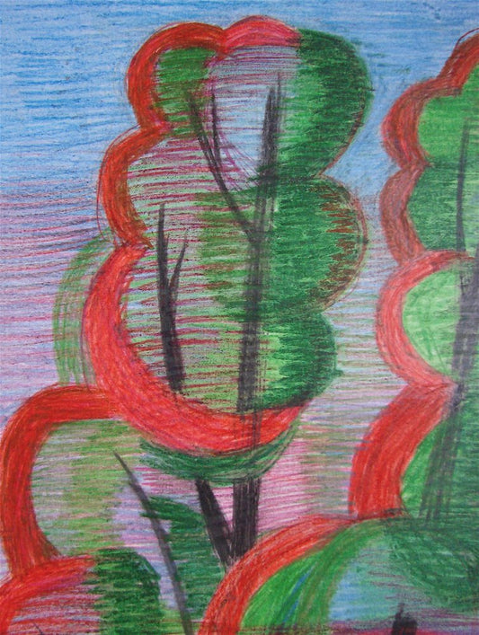 Anastasia Avraliova, Tree No. 2, 2022, Colored Pencil on Paper