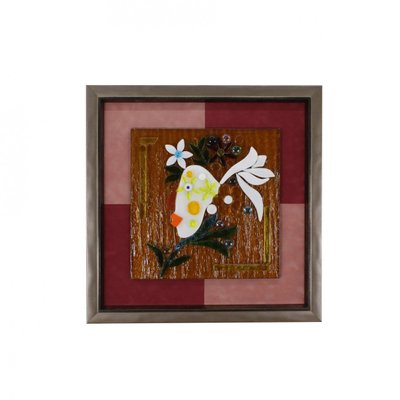 Anatoly Grishchenko, Spring, 20th-Century, Colored Glass on Chessboard, Framed