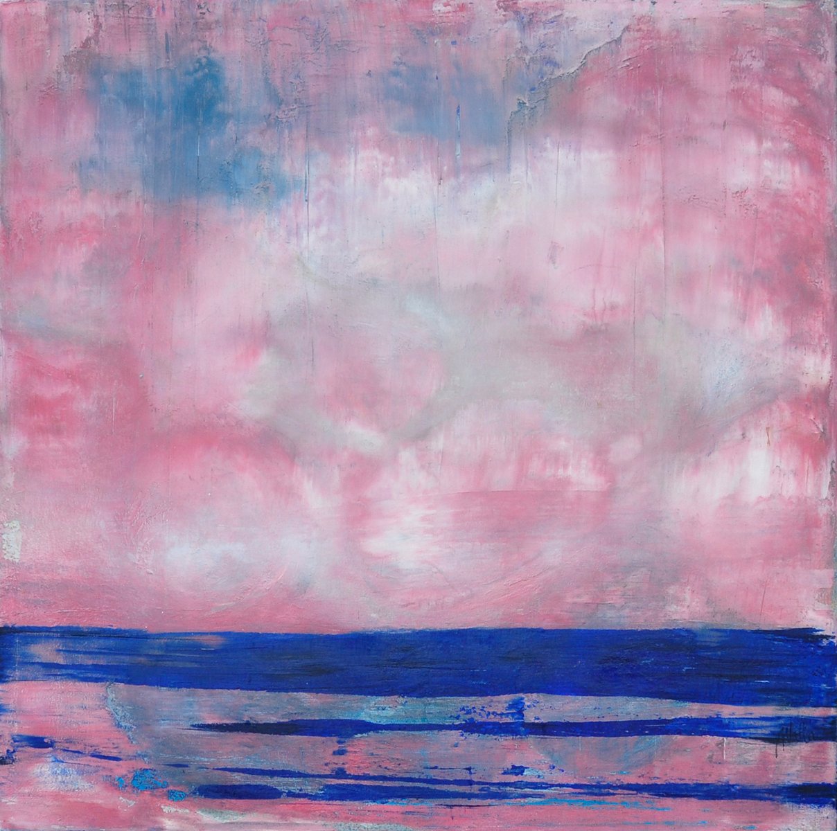 Anatta Lee, Marine Landscape in Pink, 2023, Acrylic on Canvas