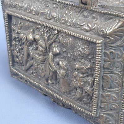 Ancient Bronze Box Casket by Bruno Ronzetti, 1890s-PWG-2034504