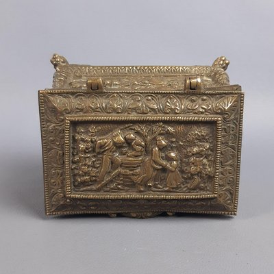 Ancient Bronze Box Casket by Bruno Ronzetti, 1890s-PWG-2034504