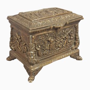 Ancient Bronze Box Casket by Bruno Ronzetti, 1890s-PWG-2034504