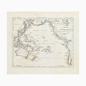 Ancient Map of Oceania - Original Etching - 19th century 19th Century-ZCI-757791