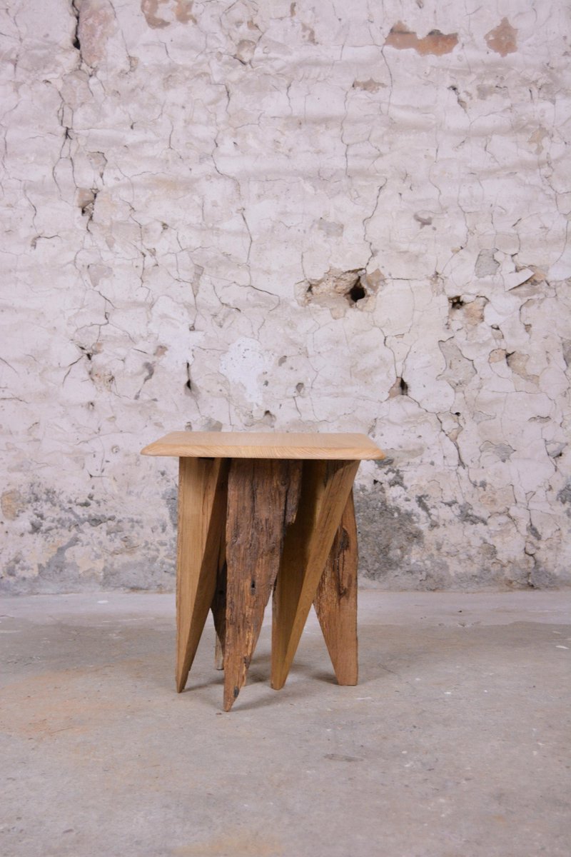 Ancient Normandy Oak New Designed Side Table by Timothée Musset