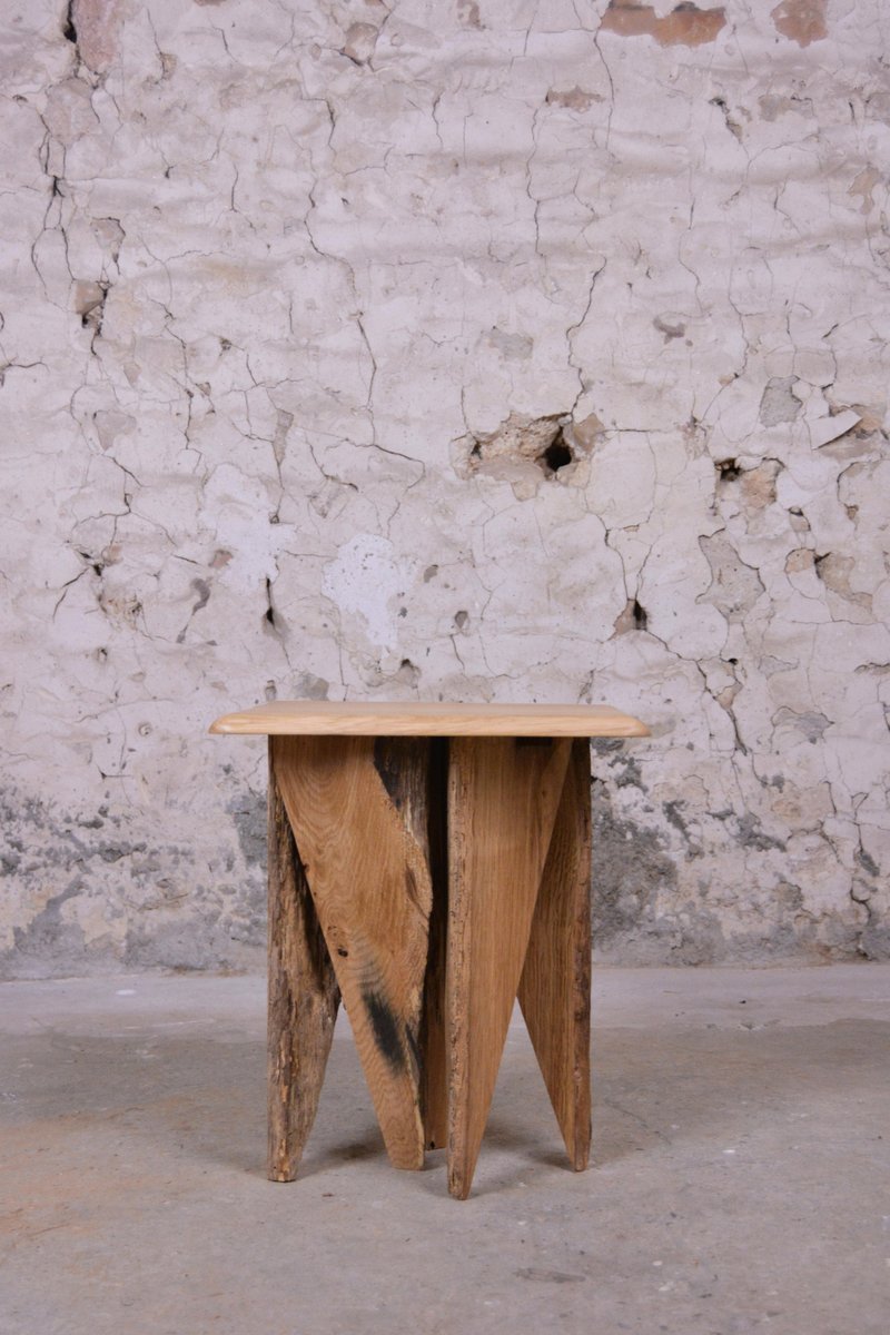 Ancient Normandy Oak New Designed Side Table by Timothée Musset