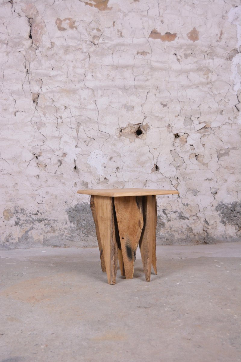 Ancient Normandy Oak New Designed Side Table by Timothée Musset